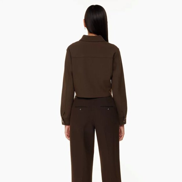 Wilfred Little Cropped Jacket in Mocha Brown - Picture 13 of 15